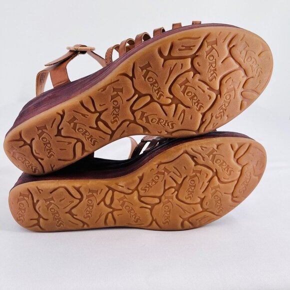 KORKS BY KORK-EASE Marley Strappy Wedge Sandal Size 11 In Brown - Picture 10 of 15